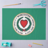 Stadtflagge von Worcester (Massachusetts) Seidenpapier (Basteln)