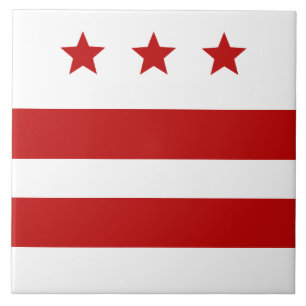 Stadtflagge Washington D.C. Fliese