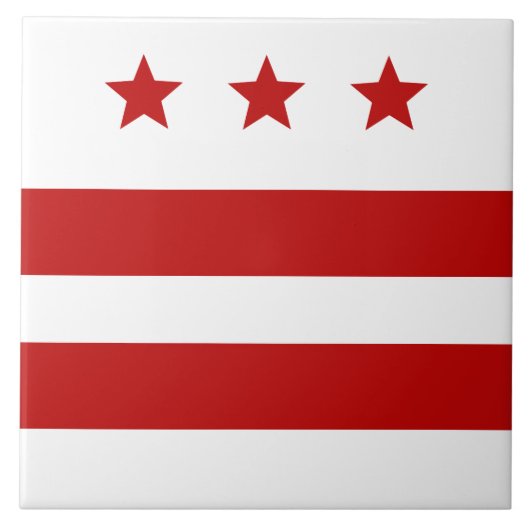 Stadtflagge Washington D.C. Fliese (Vorderseite)