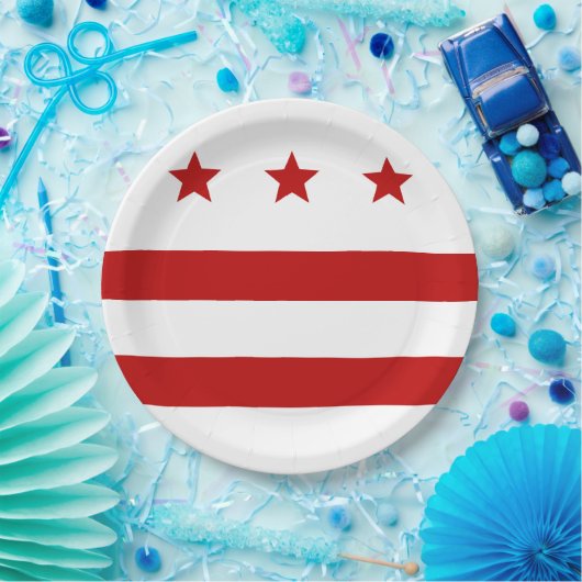 Stadtflagge Washington D.C. Pappteller (Party)