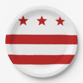 Stadtflagge Washington D.C. Pappteller (Vorderseite)