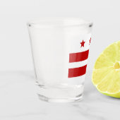 Stadtflagge Washington D.C. Schnapsglas (Links)