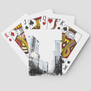 Stadtfoto bei Nacht Spielkarten