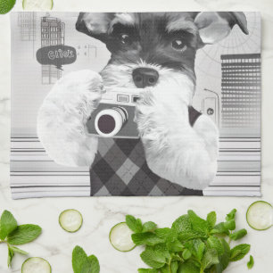 Stadtfotograf: Schnauzer in Taipeh Geschirrtuch