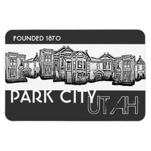 StadtGebäude-Graumagnet Park City Utah alter Magnet