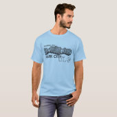 StadtGebäude-Typ-Blaut-stück Park City Utah altes T-Shirt (Vorne ganz)