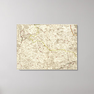 Stadtgebiete Deutschlands Leinwanddruck