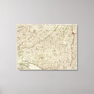 Stadtgebiete von Deutschland Leinwanddruck