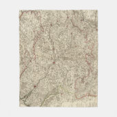 Stadtgebiete von Frankreich 2 Fleecedecke (Vorderseite)