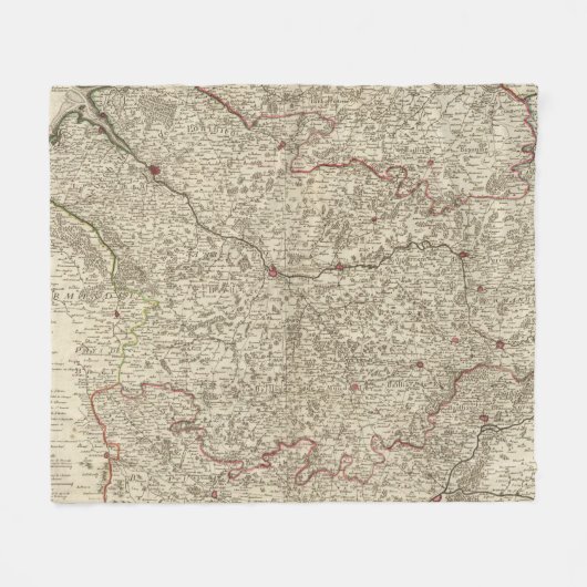 Stadtgebiete von Frankreich 2 Fleecedecke (Vorderseite (Horizontal))