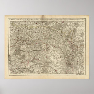 Stadtgebiete von Frankreich 2 Poster