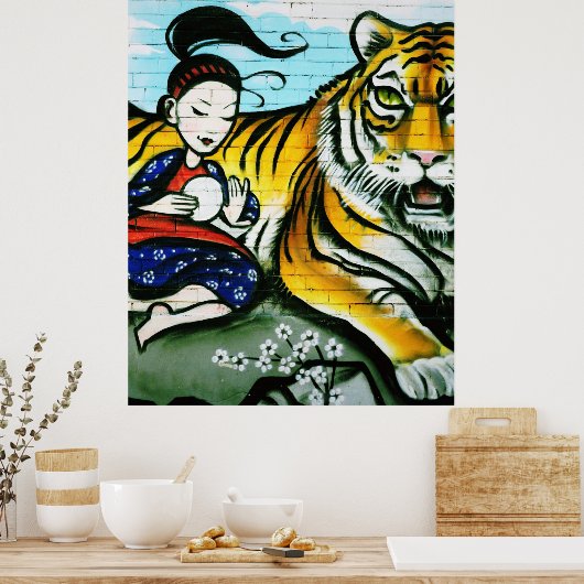 Stadtgraffiti-Kunst Poster (Küche)