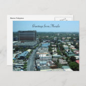 Stadtgrüße von Manila Postkarte (Vorne/Hinten)