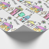 STADThaus-PACKPAPIER FÜR HAUSEWARMING GESCHENKE Geschenkpapier (Ecke)