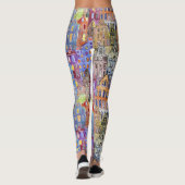 Stadthäuser, nahtlos städtisches Muster. Leggings (Rückseite)