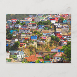 Stadthügel Valparaíso Postkarte