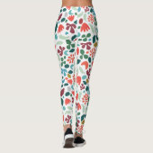 Städtische Abstrakte Bio Muster fallen Farbe auf W Leggings (Rückseite)