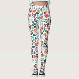 Städtische Abstrakte Bio Muster fallen Farbe auf W Leggings