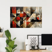 Städtische abstrakte Kunst Poster (Heimbüro)