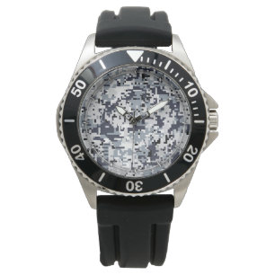 Städtische Art-graue Digital-Tarnung Armbanduhr
