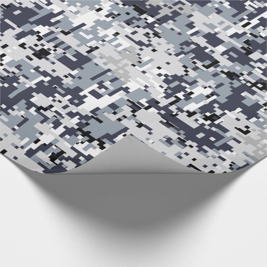 Städtische Art-silbernes Grau-Digital-Tarnung Geschenkpapier (Ecke)