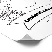 Städtische Badeanstalt Kunst, Dichtung und Musik Poster (Ecke)