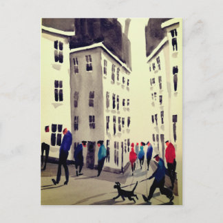 Städtische Bewohner Art Postkarte