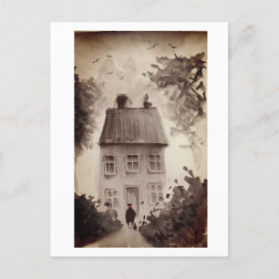 Städtische Bewohner Wasserfarbe Kunst Postkarte