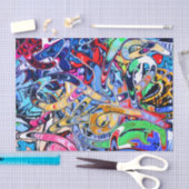 Städtische bunt abstrakte Drehkunst Seidenpapier (Handwerk)