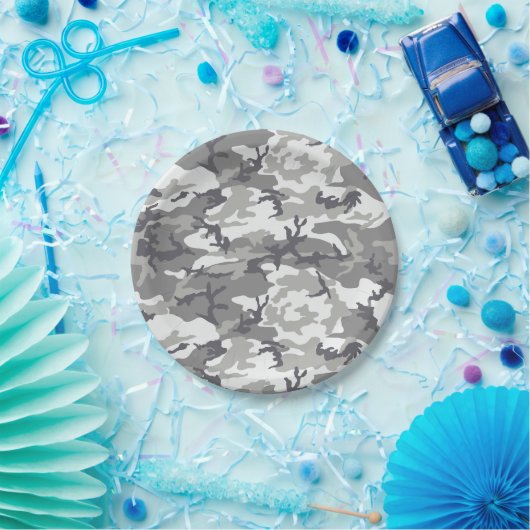 Städtische Camouflage Pappteller (Party)