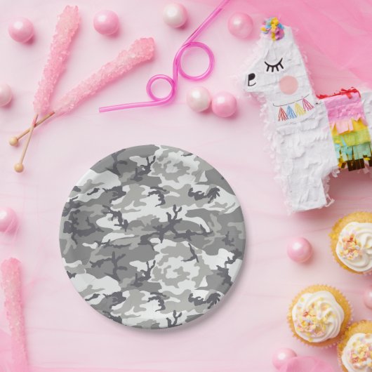 Städtische Camouflage Pappteller (Party)