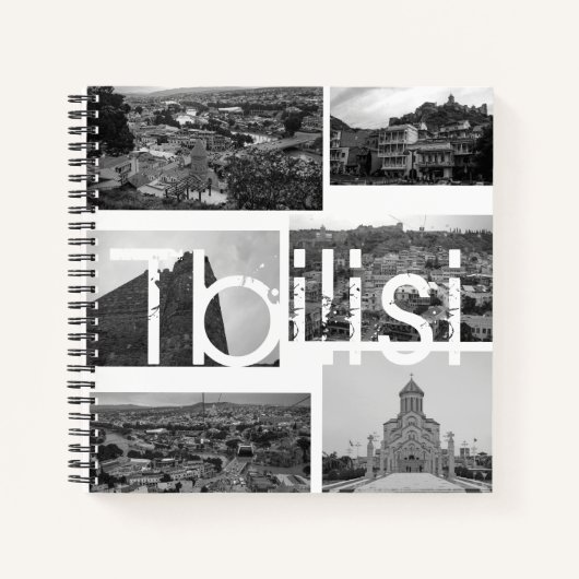Städtische Collage in Tiflis Architecture Notizblock (Vorderseite)