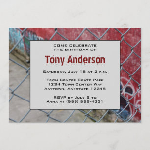 Städtische coole Geburtstags-Party Einladung