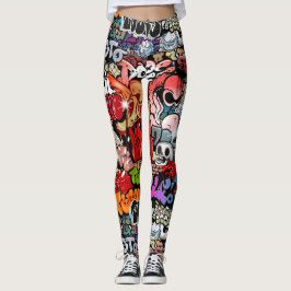 Städtische dynamische Straßenkunst Graffiti Kunstm Leggings