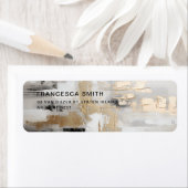 Städtische Eleganz: Abstrakte Fusion B & W & Gold (Insitu)