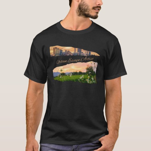 Städtische Escape Artist Stadt zu Natur Sunset Des T-Shirt (Vorderseite)
