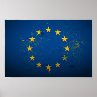 Städtische europäische Gewerkschaft-Flaggenplakat Poster