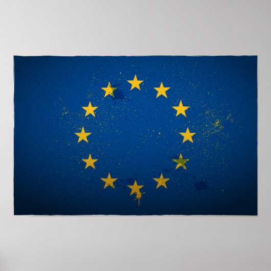 Städtische europäische Gewerkschaft-Flaggenplakat Poster (Vorne)