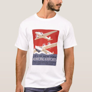 Städtische Flughäfen Stadt New York - WPA-Plakat T-Shirt