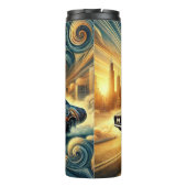 Städtische Fusion gegen zukunftsorientierte Stadte Thermosbecher (Rückseite)