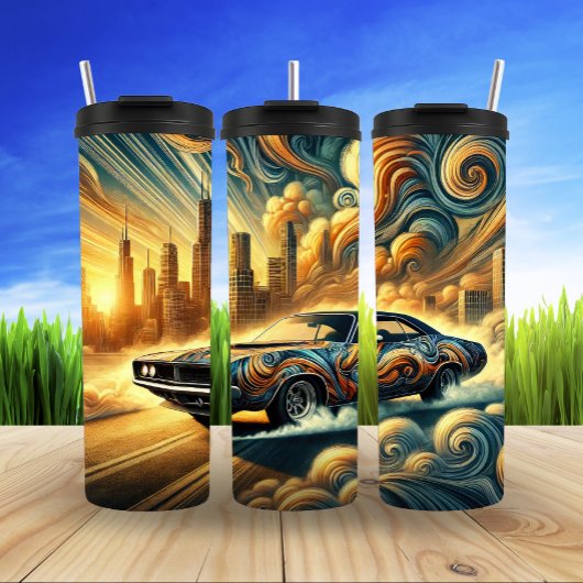 Städtische Fusion gegen zukunftsorientierte Stadte Thermosbecher