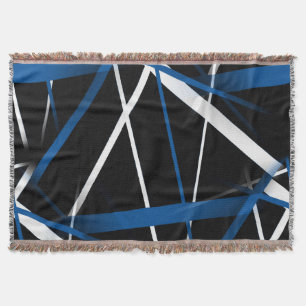 Städtische Geometrie Schwarz Weiß Blau Decke
