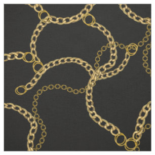 Städtische Goldketten Streetstyle-Muster  Stoff
