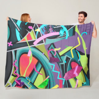 Städtische Graffiti01 Fleecedecke