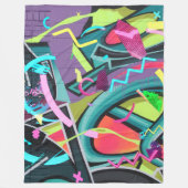 Städtische Graffiti01 Fleecedecke (Vorderseite)