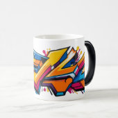 Städtische Graffiti bunt Verwandlungstasse (VorderseiteRechts)