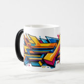 Städtische Graffiti bunt Verwandlungstasse (Vorderseite Links)