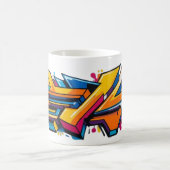 Städtische Graffiti bunt Verwandlungstasse (Mittel)