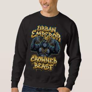 Städtische Graffiti-Gorilla-Krone-Beast-Wandkunst Sweatshirt