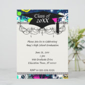 Städtische Graffiti Spritzer Abschluss Einladung (Stehend Vorderseite)